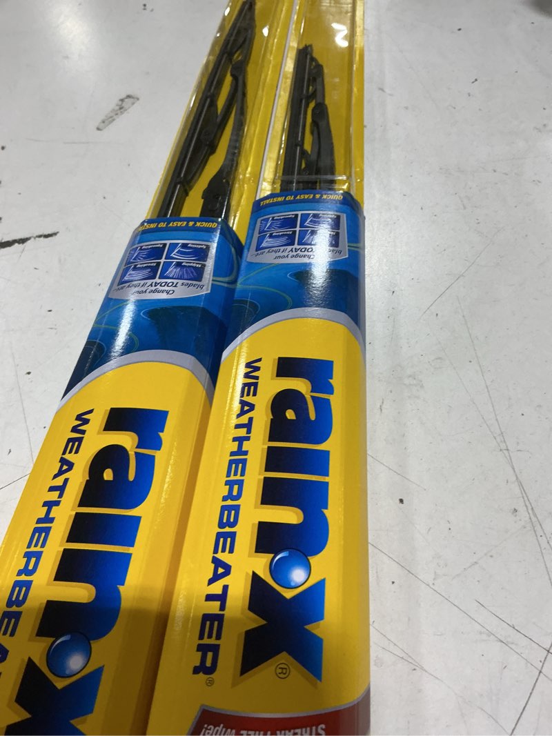 Condition photo showing New/Like New for rain-x 820249 weatherbeater wiper blades, 26" and 20" windshield wipers (pack of 2), automotive replacement windshield wiper blades that meet or exceed oem quality and durability standards
