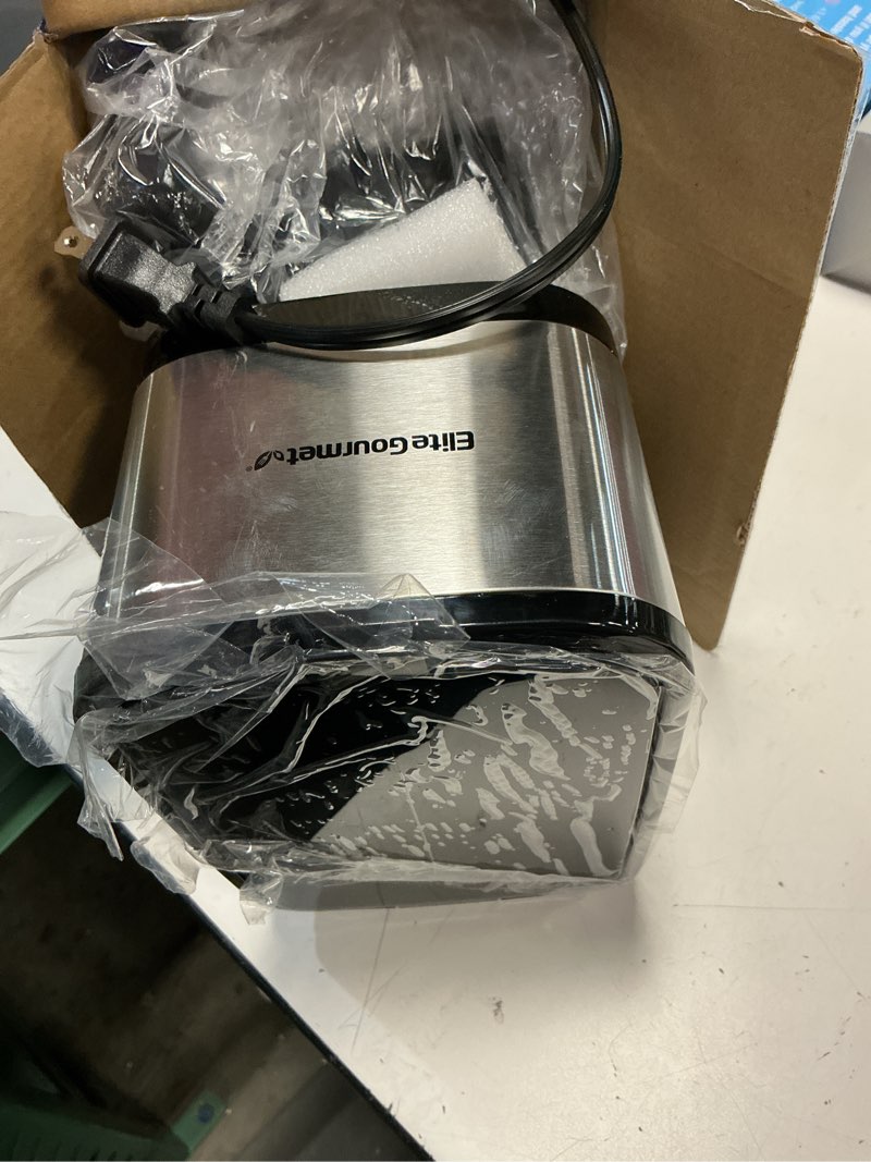 Condition photo showing Good Condition for elite gourmet ehc9420 automatic 5-cup brew & drip coffee maker with pause n serve reusable filter, on/off switch, water level indicator 5 cups stainless steel