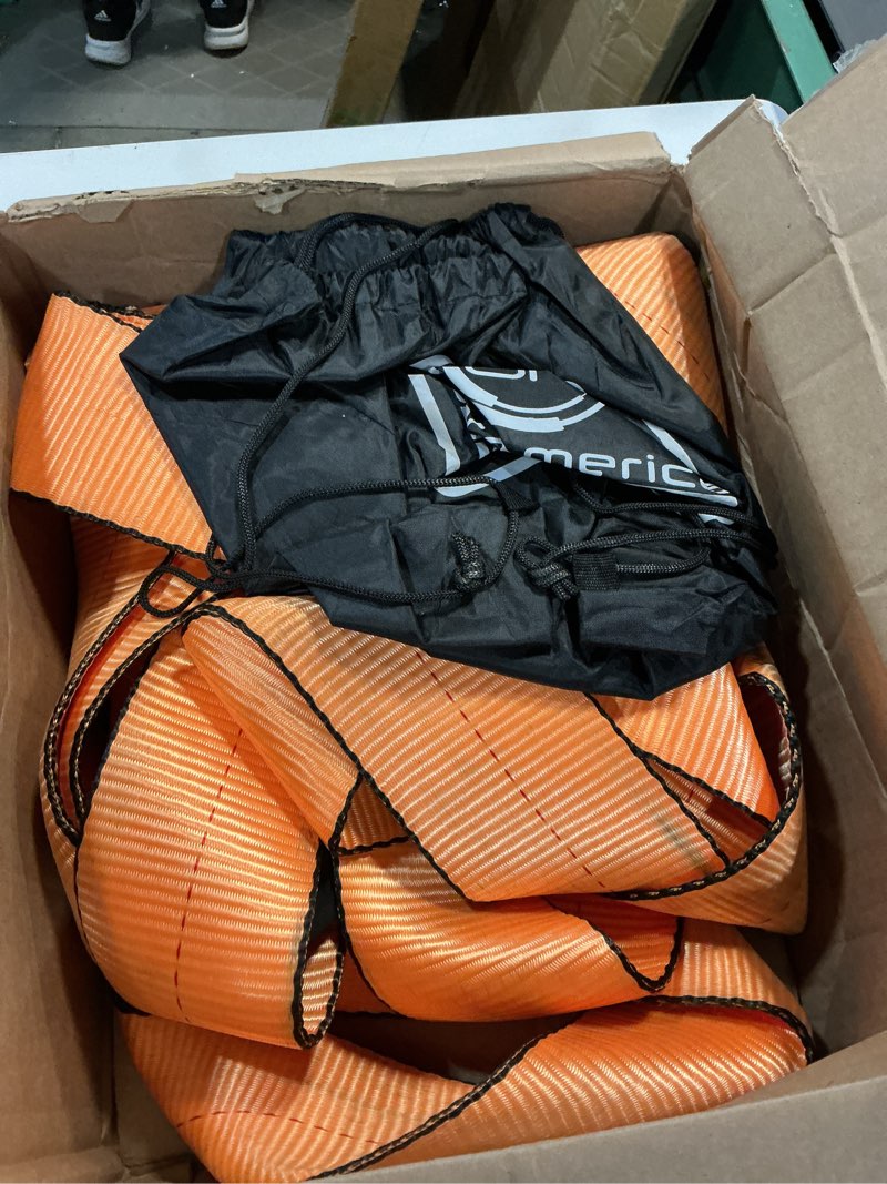 Condition photo showing As Is for gearamerica heavy duty tow & winch extension 4"x30' - 46,076-lb recovery rope for offroad, weather resistant, triple reinforced loops - truck accessories - tow strap 4"x30' 1 pack