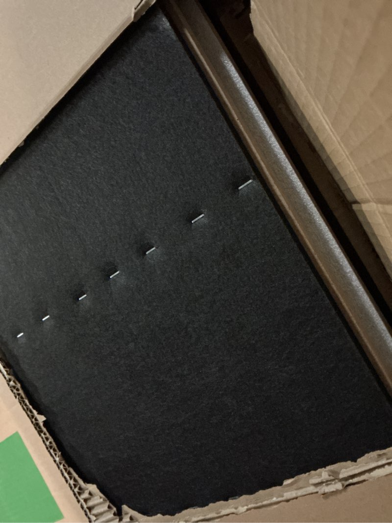 Condition photo showing As Is for 4 Pack Wood Panels for Wall, 106.3" × 11" Wood Slat Acoustic Panels for Wall, Soundproof Panels, 3D Fluted Panels for Interior Wall Decor (Dark Walnut) Dark Walnut 106.3×11(4pcs?