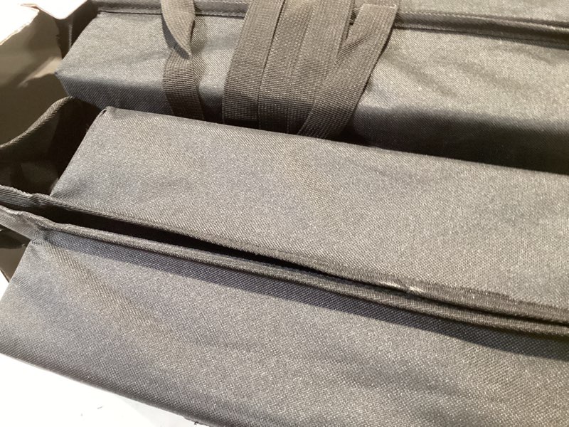 Condition photo showing As Is for soft roof rack pads, kayak rack for car use with or without rails, non-slip universal roof rack for kayak, surfboard, canoe roof racks with 2 tie down straps, 2 ropes, 2 hood loops and storage bag 1 set