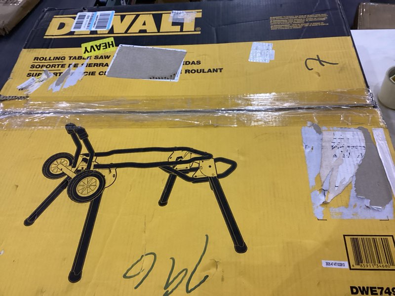 Condition photo showing New/Like New for Dewalt rolling table saw