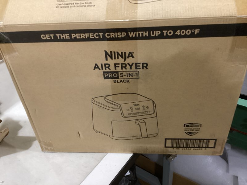 Condition photo showing Good Condition for Ninja | Air Fryer | 5 QT Capacity | 5-in-1 Air Fry, Bake, Roast, Reheat, & Dehydrate | Air Crisp Technology | Nonstick Basket & Crisper Plate | Grey | AF142 5 QT MAX