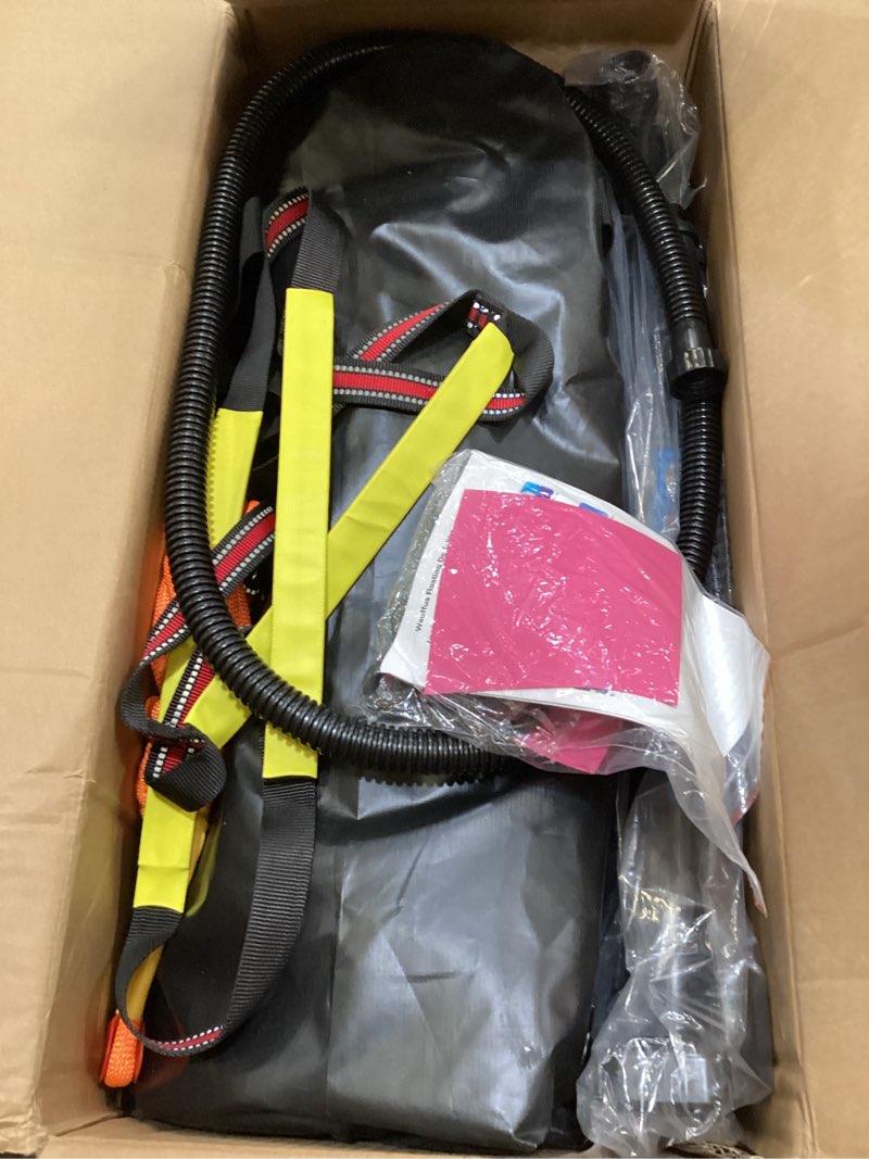 Condition photo showing Good Condition for inflatable floating dock for lakes, thick and extra wide lake floats for adults, non-slip air dock platform with portable carrying bag, floating platform island for pool beach ocean knockout pink+cyan 8 ft x 6 ft x 6"