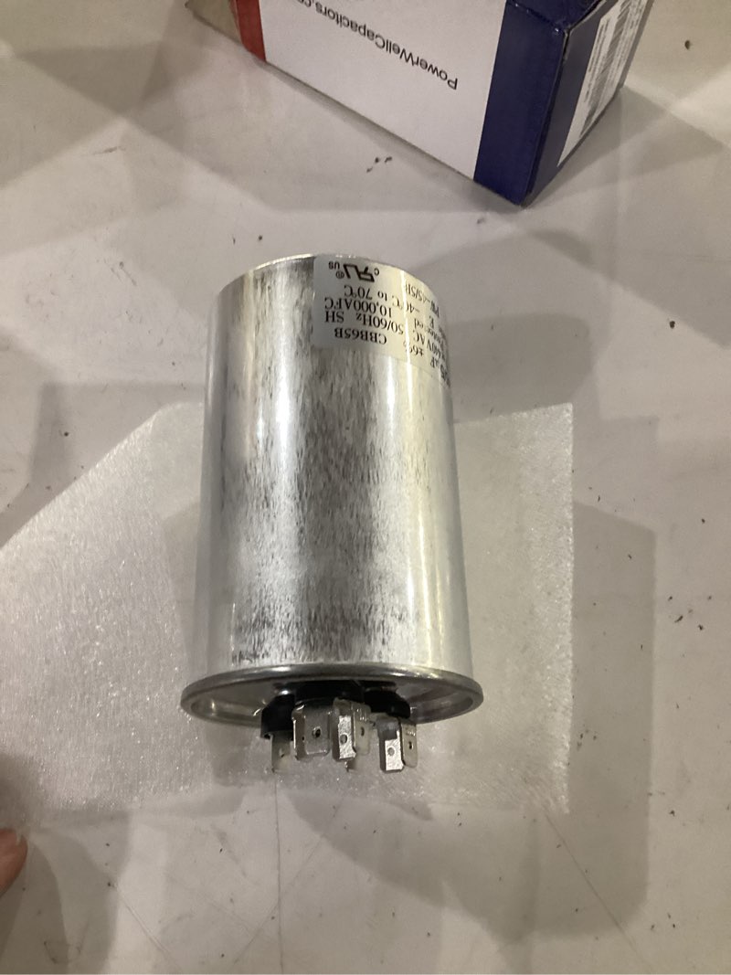 Condition photo showing Good Condition for 45+5 mfd 45/5 uf 370 or 440 volt dual run round capacitor pw-45/5/r for condenser straight cool or heat pump air conditioner - guaranteed to last 5 years