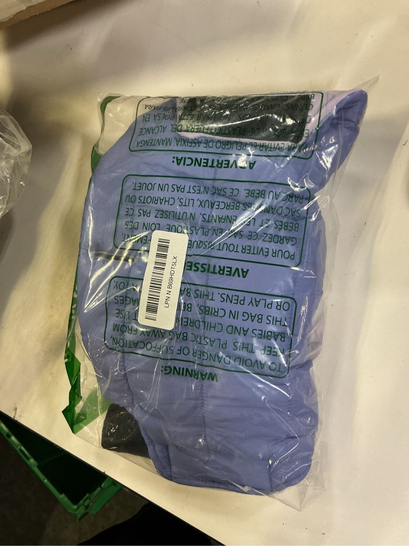 Condition photo showing New/Like New for Lelepet Reversible Dog Coat Waterproof Dog Jacket Windproof Puffer Vest for Winter Warm Lightweight Coats for Small Dogs Adjustbale Hook & Loop Pet Apparel with Leash Hole, Pug, Purple, M Medium Purple