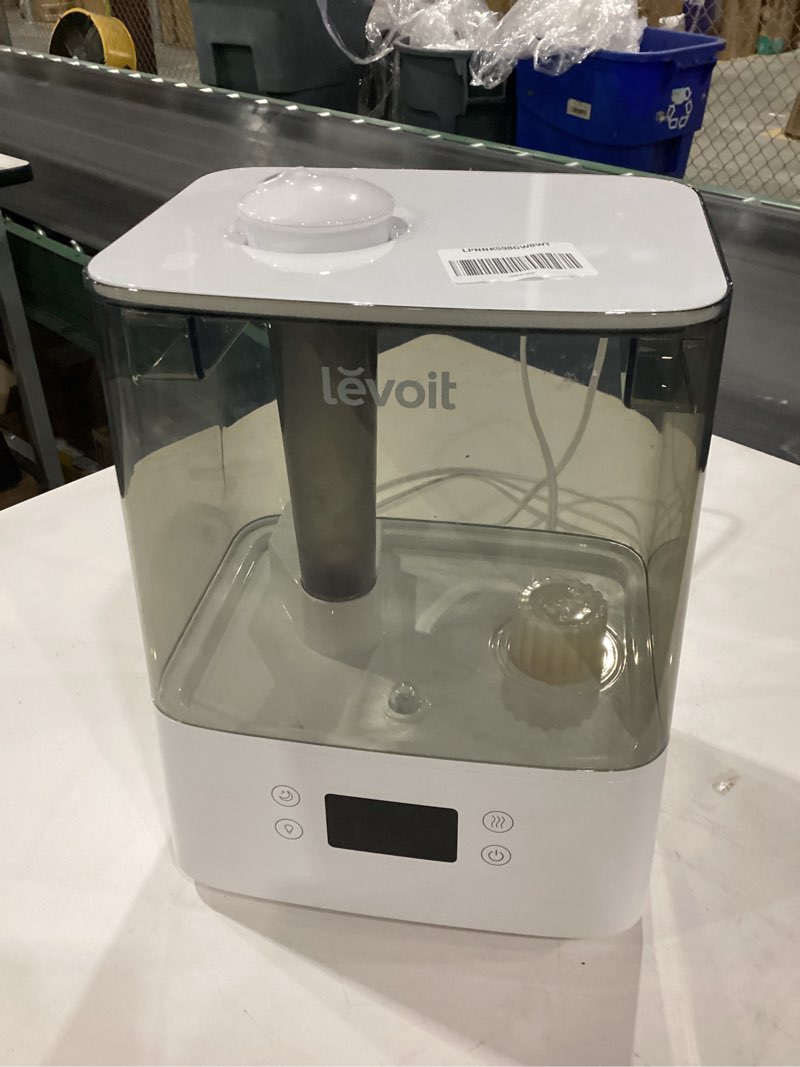 Condition photo showing As Is for LEVOIT Humidifiers for Bedroom Large Room Home, (6L) Cool Mist Top Fill Essential Oil Diffuser for Baby & Plants, Smart App & Voice Control, Rapid Humidification & Auto Mode - Quiet Sleep Mode, Gray Gray Classic300S… Not Tested