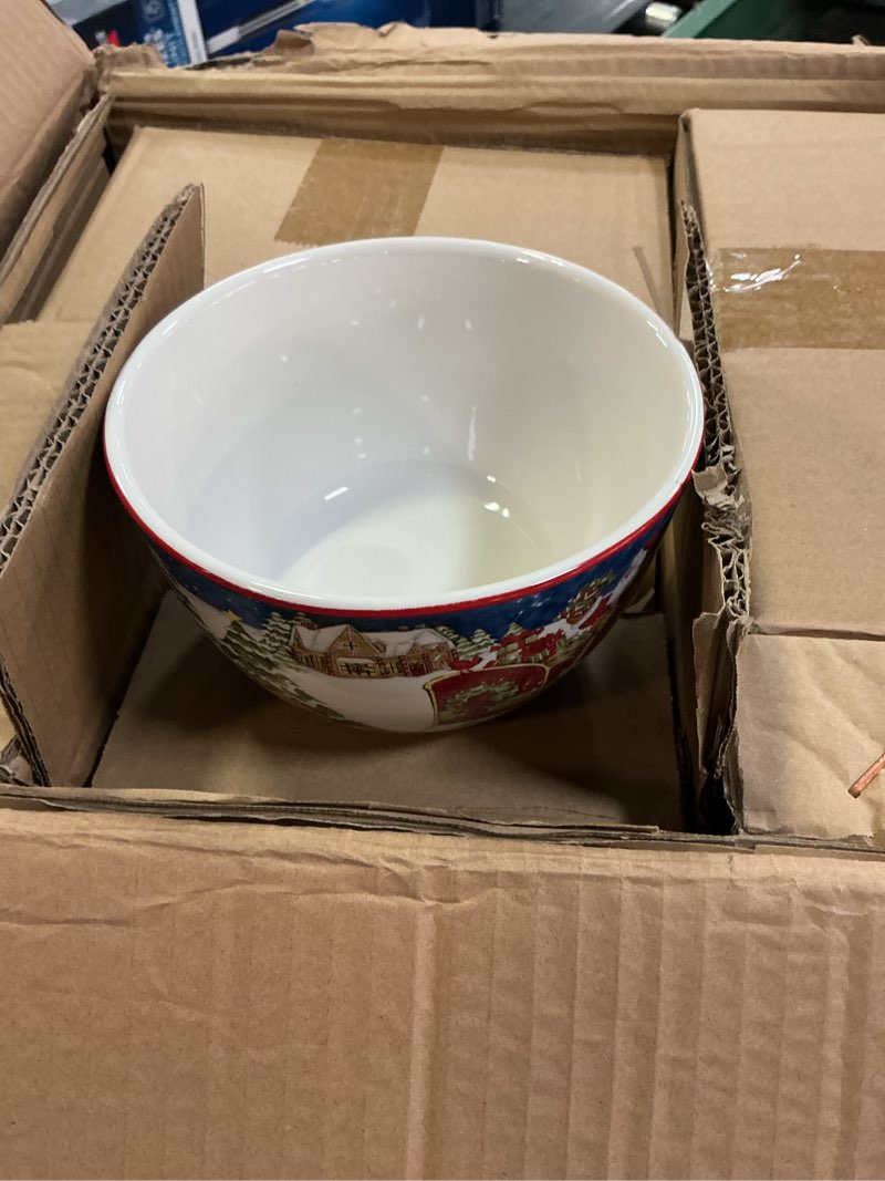 Condition photo showing Good Condition for Certified International Santa's Workshop 16 Pc. Dinnerware Set, Service for 4