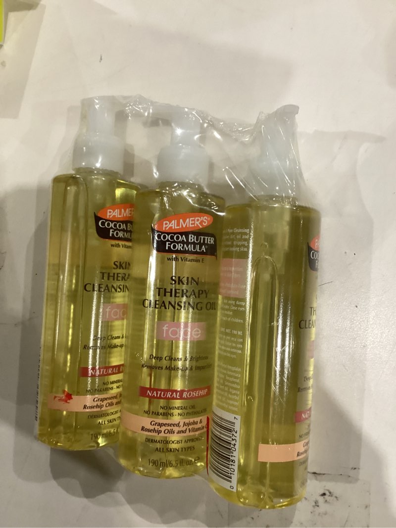 Condition photo showing New/Like New for Palmers Cocoa Butter Skin Therapy Cleansing Oil 6.5 Ounce (145ml) (3 Pack)