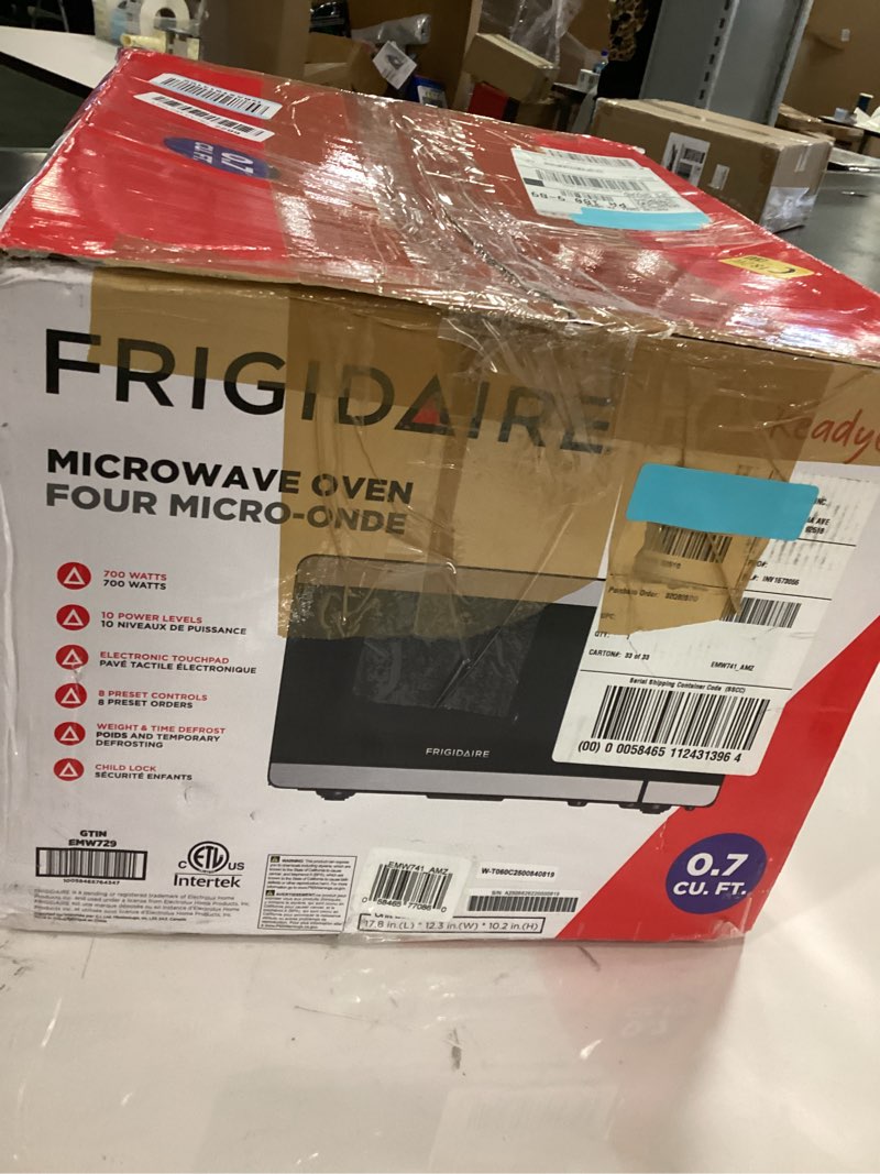 Frigidaire 0.7 Cubic Foot Microwave, Stainless Steel Design, Silver