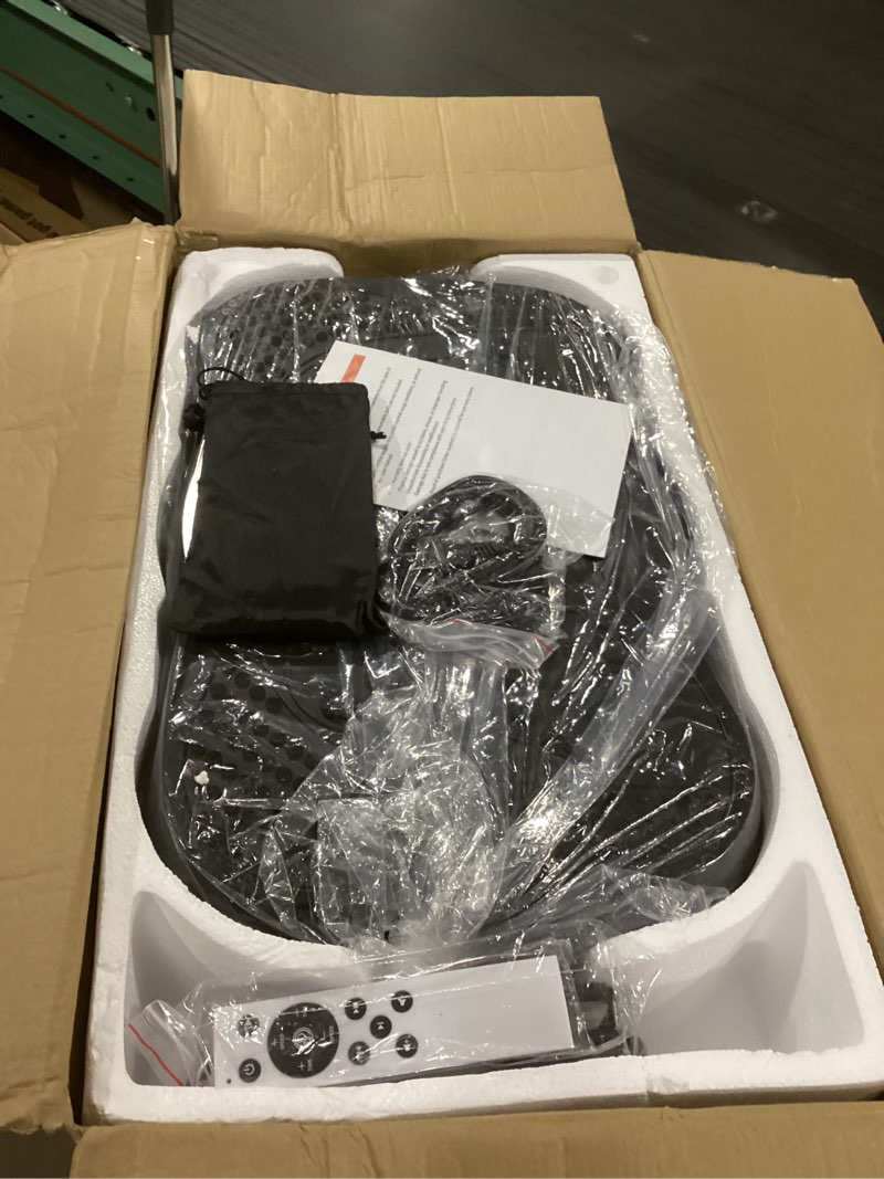 Condition photo showing Good Condition for vibration plate exercise machine, vibrating fitness platform for lymphatic drainage, full body shaker workout equipment, bluetooth power shaping vibrate plate, board sport for home exercise gym black