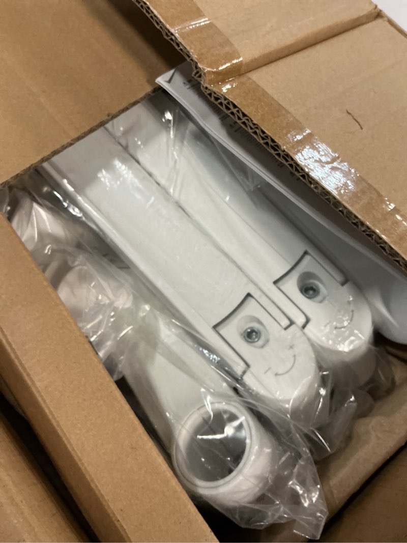 Condition photo showing New/Like New for putorsen 17-49”premium aluminum heavy duty dual monitor arm for ultrawide screens up to 44lbs, vertical stacked dual monitor desk mount, full motion dual vertical monitor mount, vesa 75/100, white white ultraslim 49inch
