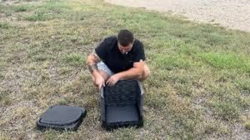 Sckee XXL Portable Toilet for Adults,16'' Tall Camping Toilet with Lid and Carry Bag, Heavy-Duty Por