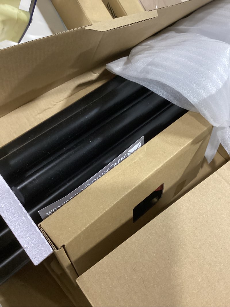 Condition photo showing Good Condition for TONIAL 1 Inch Double Curtain Rods 36 to 72 Inches (3 to 6ft), Heavy Duty Decorative Drapery Rod for Windows 24 to 68 Inches (2 to 5.7ft) with Small Cap Finial, Black Black 36-72"