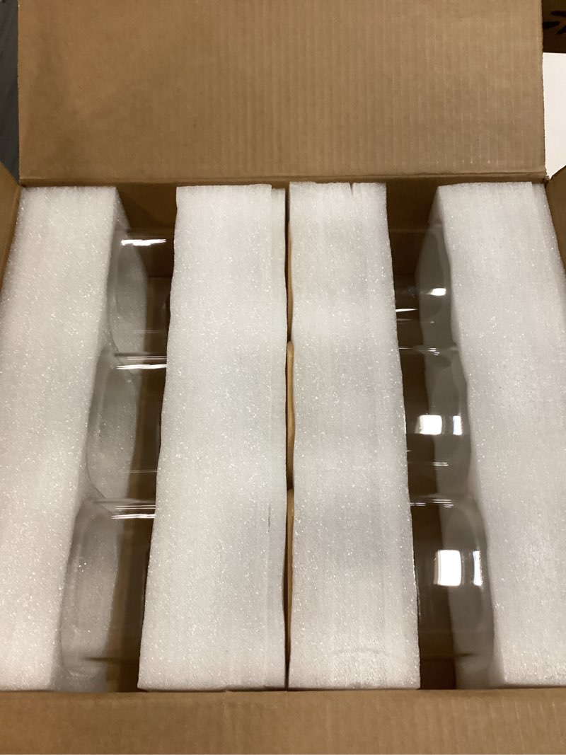 Condition photo showing New/Like New for 6 Pack 50oz Square Glass Food Storage Jars with Lids, Clear Airtight Containers for Coffee, Sugar, Flour, Spices, BPA-Free Square-50oz