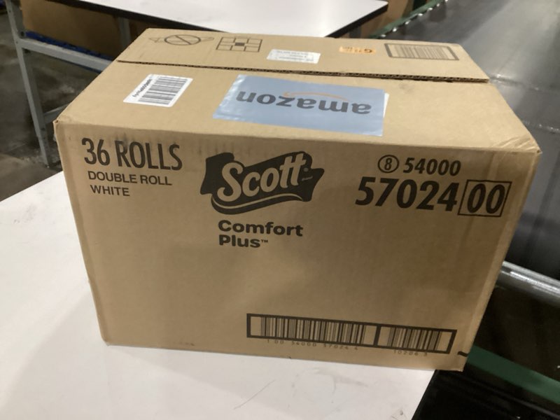 Condition photo showing New/Like New for Scott ComfortPlus Toilet Paper, 36 Triple Rolls, 231 Sheets per Roll, Septic-Safe, 1-Ply Toilet Tissue Double 231 sheets (Pack of 36)