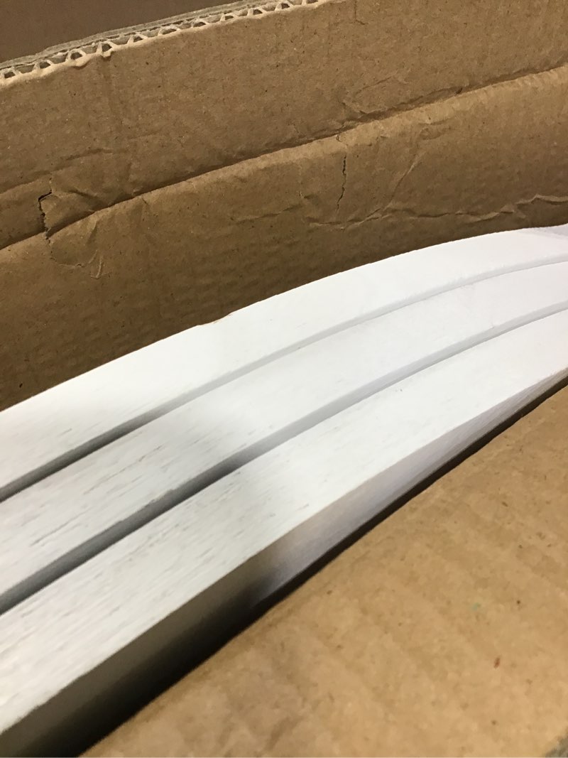 Condition photo showing New/Like New for Foldable Wooden Dog Gate - 3-Panel Freestanding Pet Fence, 23.6 Inches, White - Suitable for Doorways & Stairs, Also Works as Baby Gate.