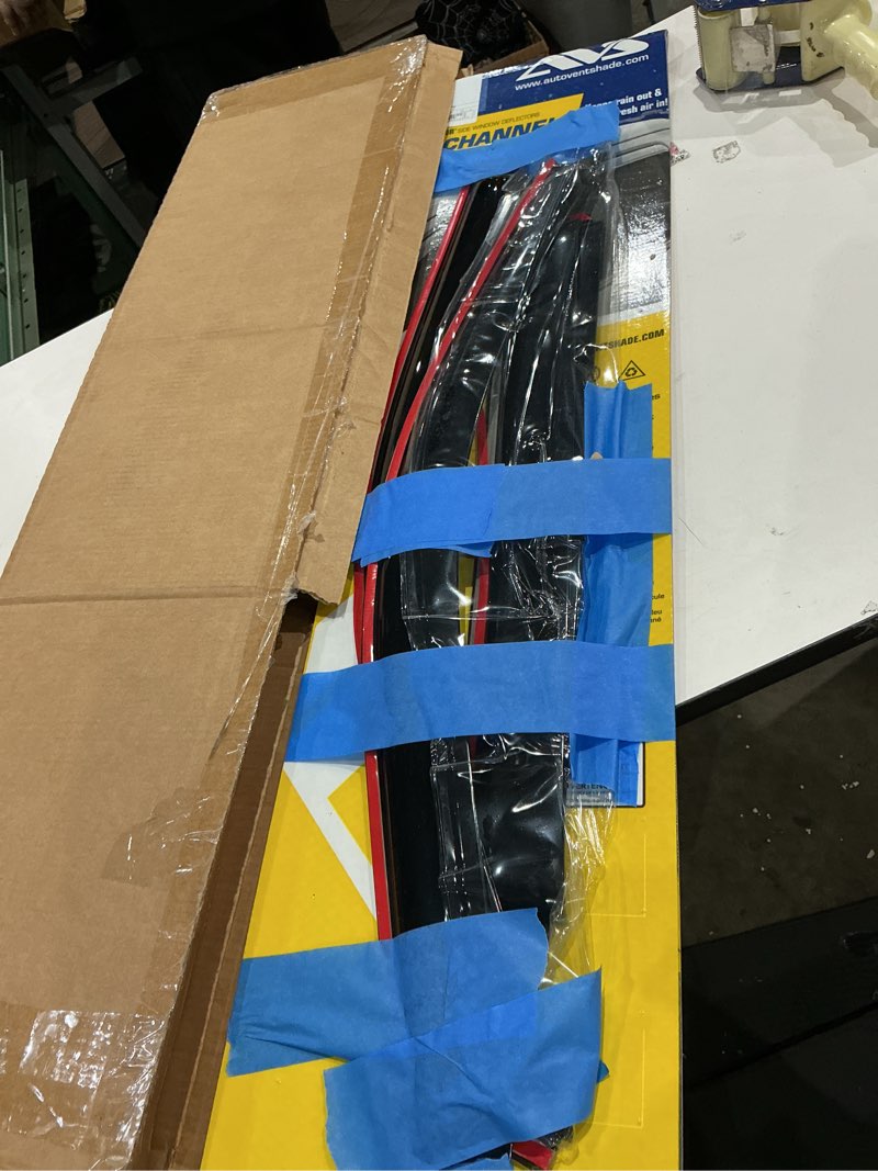Condition photo showing As Is for auto ventshade [avs] in-channel ventvisor / rain guards | fits 2022 - 2024 jeep wagoneer- smoke, 4 pcs. | 194507