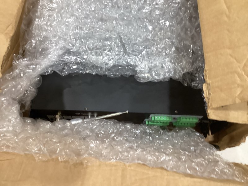 Condition photo showing As Is for rockville rcs2-320-6 320w 6-zone stereo/mono commercial 70v amplifier, bluetooth, usb/sd, optical input, perfect for restaurants, schools, offices, and multi-room audio 320w stereo