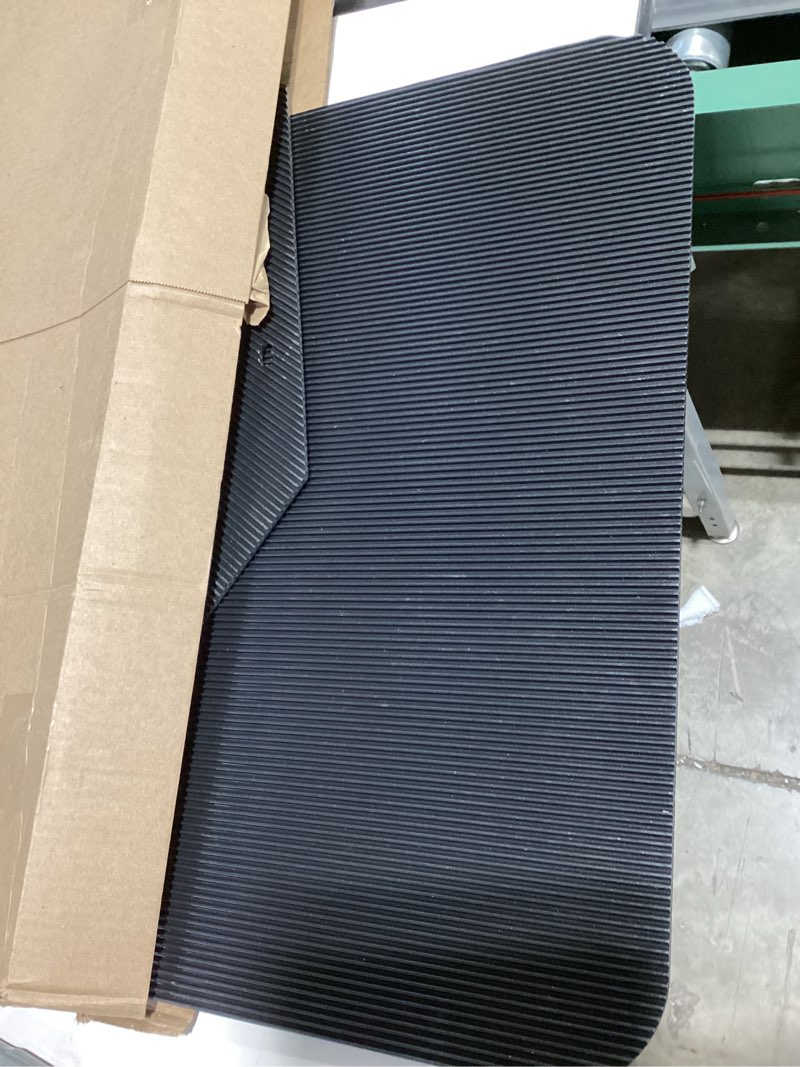 Condition photo showing As Is for 2 pack 24 x 24 inch black polymer mud flaps angled fit for semi trucks trailers 24"x24" angled