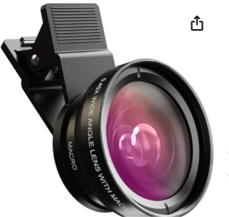 miao lab 2-in-1 phone camera lens kit, 12.5x macro + 0.45x wide angle (140°) cell phone clip-on lens