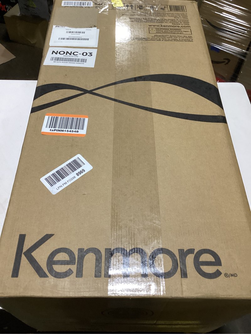 Condition photo showing As Is for Kenmore Bagless Upright Vacuum 2-Motor Power Suction Lightweight Carpet Cleaner with 10’Hose, HEPA Filter, 2 Cleaning Tools for Pet Hair, Hardwood Floor, Green, 2 Liters