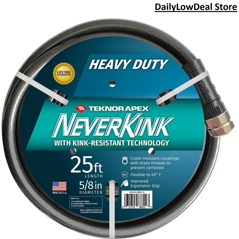teknor apex neverkink vinyl coiled water hose 5/8-in x 25, 50, 75, 100, 125 ft