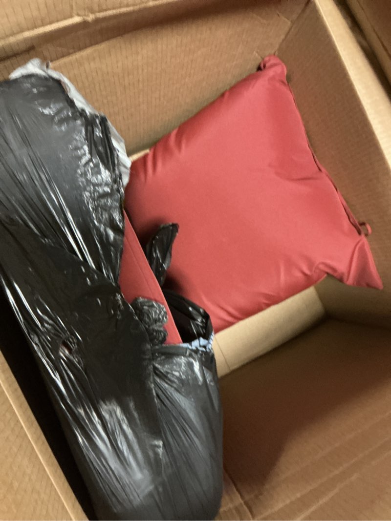 Condition photo showing Good Condition for ipynbap outdoor cushions for patio furniture,outdoor seat cushion set 24 x 24 x 5.75 inch,waterproof & fade resistant outdoor chair cushions,deep patio chair cushion with removable cover,burgundy burgundy 24*24+5.75/25*22.5"
