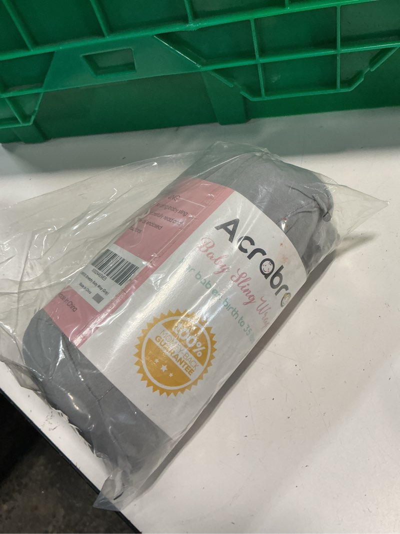 Condition photo showing Good Condition for acrabros baby wrap carrier,hands free baby carrier sling,lightweight,breathable,softness,perfect for newborn infants and babies shower gift,grey