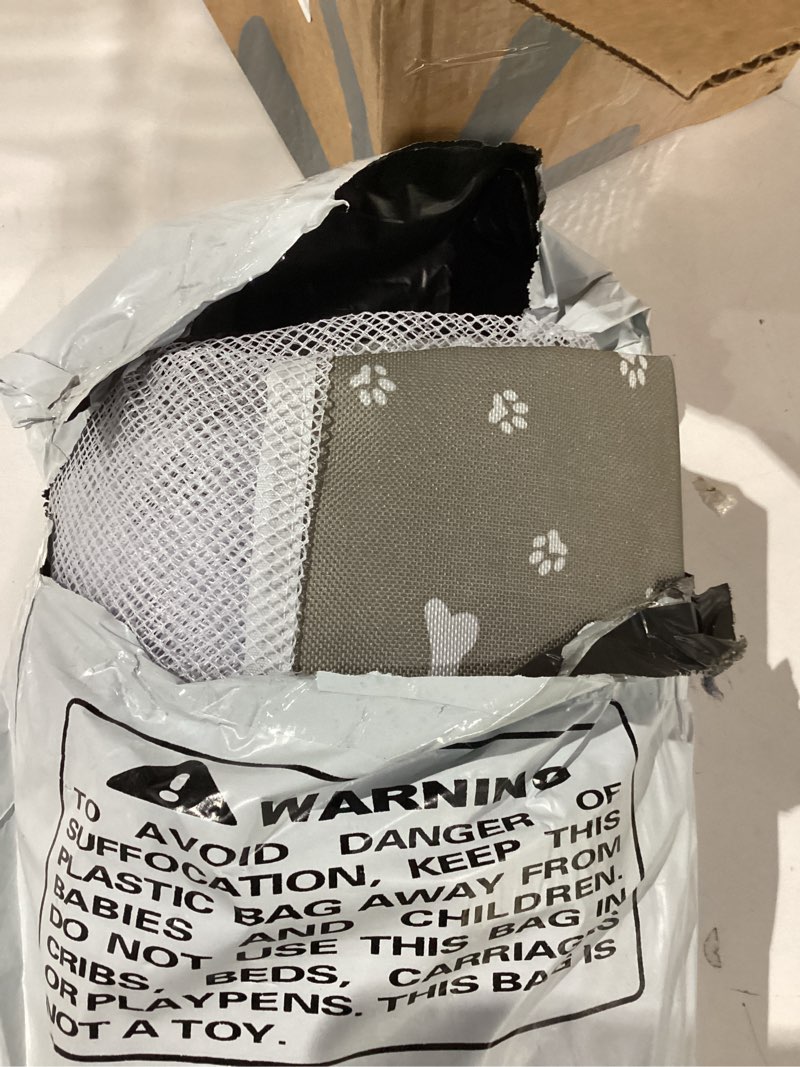 Condition photo showing Good Condition for pjyucien dog playpen mesh top cover, fits 36 inch 4 panels regular square plastic exercise pet pen, adhesive tape connections, grey paw(note: cover only, fence not included) grey paw cover, 36"width, grey paw ( adhesive tape connections ) fits plastic 4 panels playpen
