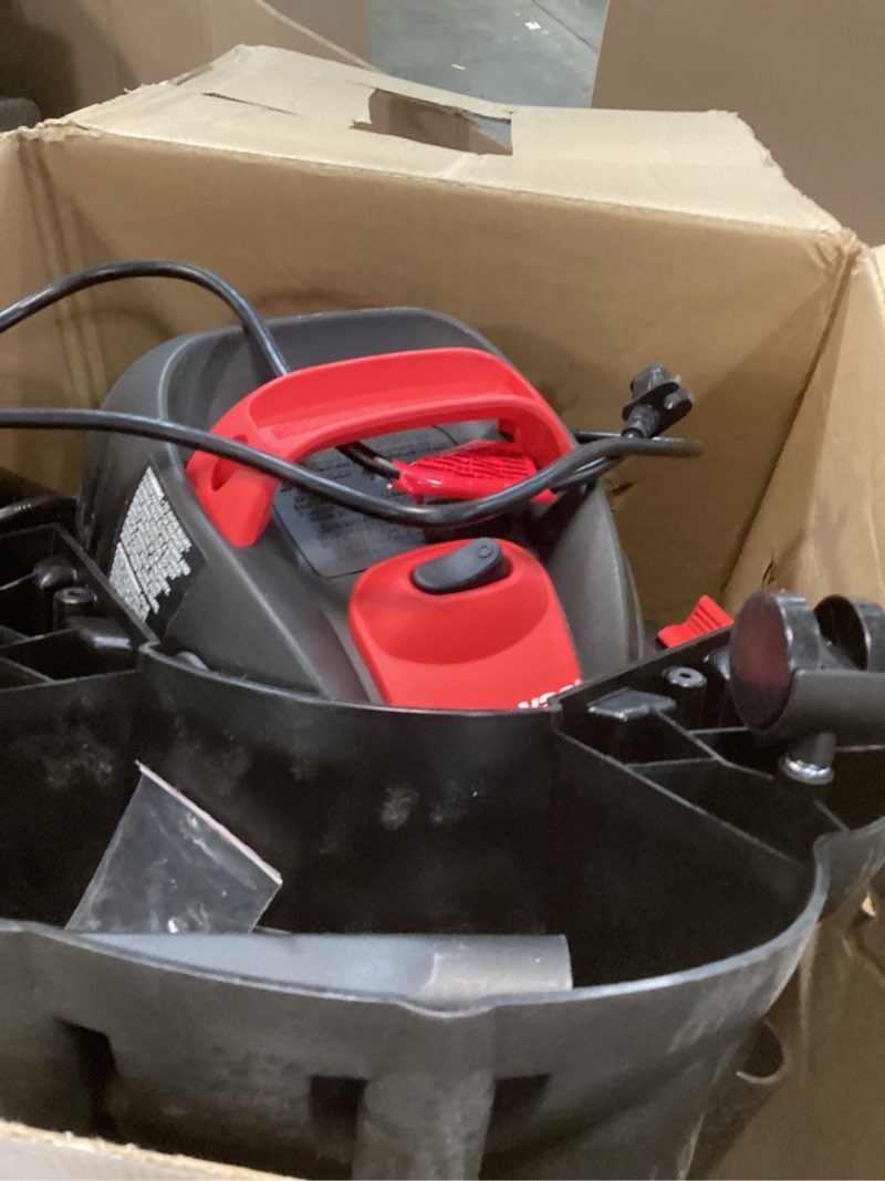 Condition photo showing As Is for Shop-Vac 5922805 Wet/Dry Vacuum, 8 Gallon, 4.5 Peak HP, 1.25 Inch Diameter x 7 Foot Hose, 6 Foot Cord, Ideal for Jobsite, Garage, Workshop & Home