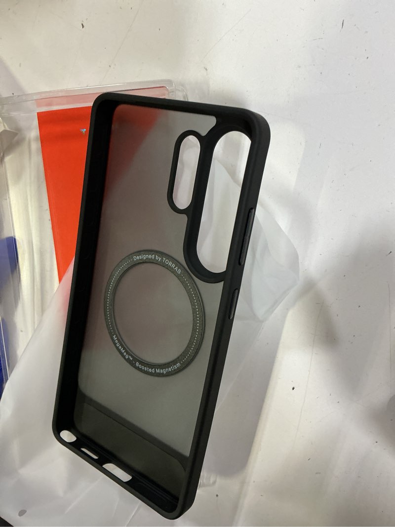 Condition photo showing Good Condition for torras strong magnetic & seamless stand for samsung galaxy s26 ultra case, fit for magsafe, mil-grade drop protection, kickstand for samsung galaxy s26 ultra case, translucent back/black edge galaxy s26 ultra black
