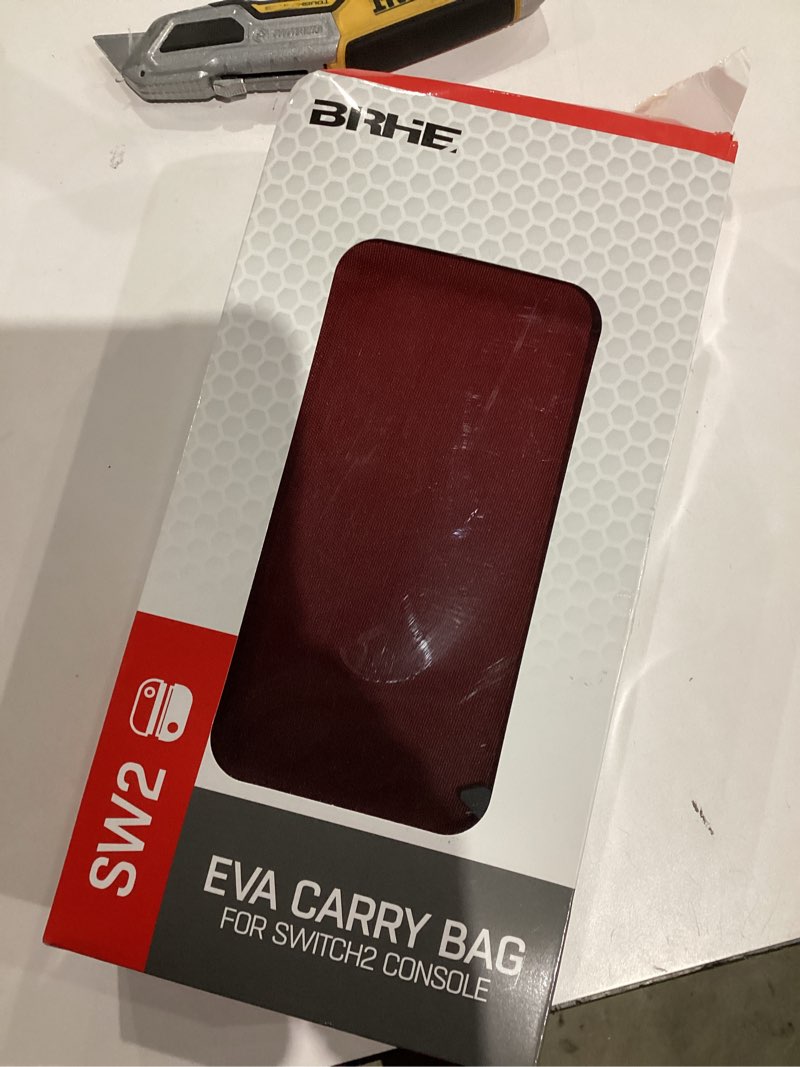 Condition photo showing New/Like New for BRHE Switch 2 Carry Case Compatible with Nintendo Switch 2 Console,Large Capacity Switch 2 Case, Portable Hard Travel Bag for Switch 2 Console & Accessories, 30 Game Card Slots (Black Red Gradient)