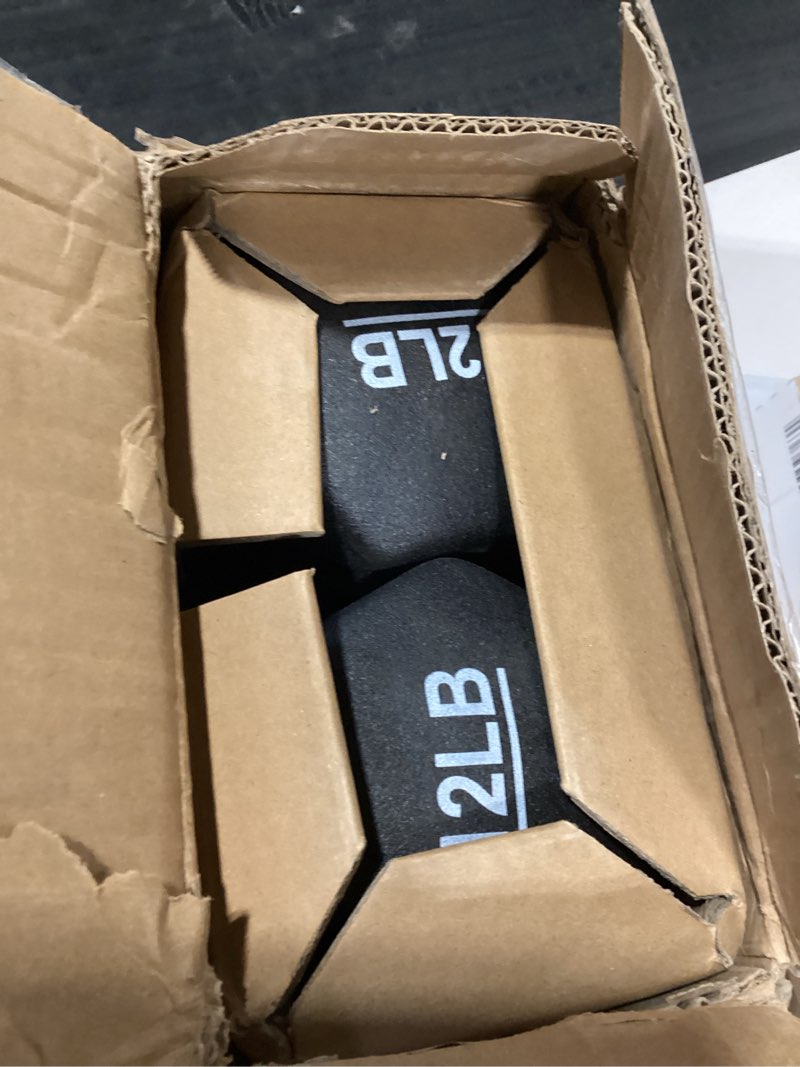 Condition photo showing Good Condition for amazon basics neoprene dumbbell hand weights for exercise and muscle toning 12 pound, pair