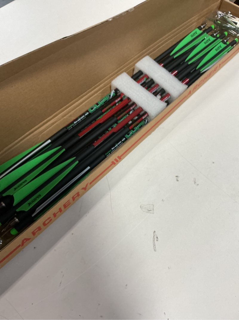Condition photo showing Good Condition for LWANO Crossbow Bolts 20 22 Inch Carbon Archery Arrows 12 Pack and 6 Pack Hunting Broadheads kit Green 20 Inch