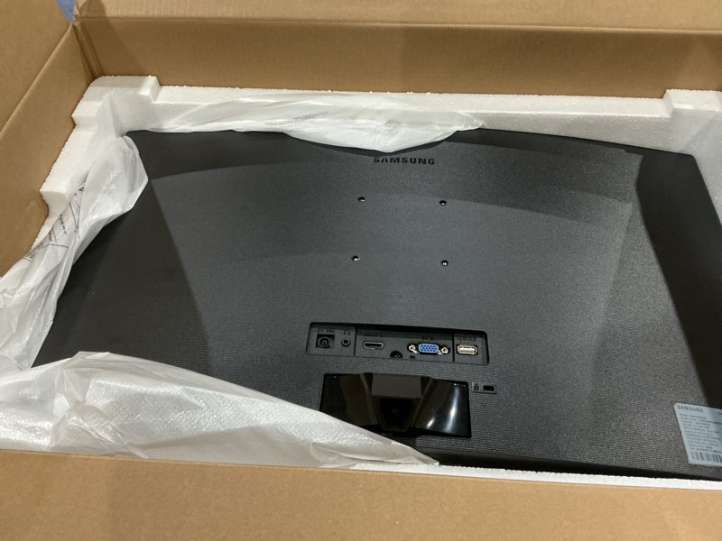 Condition photo showing Good Condition for samsung 27" essential s3 (s36gd) series fhd 1800r curved computer monitor, 100hz, game mode, advanced eye comfort, hdmi and d-sub ports, ls27d366ganxza, 2024