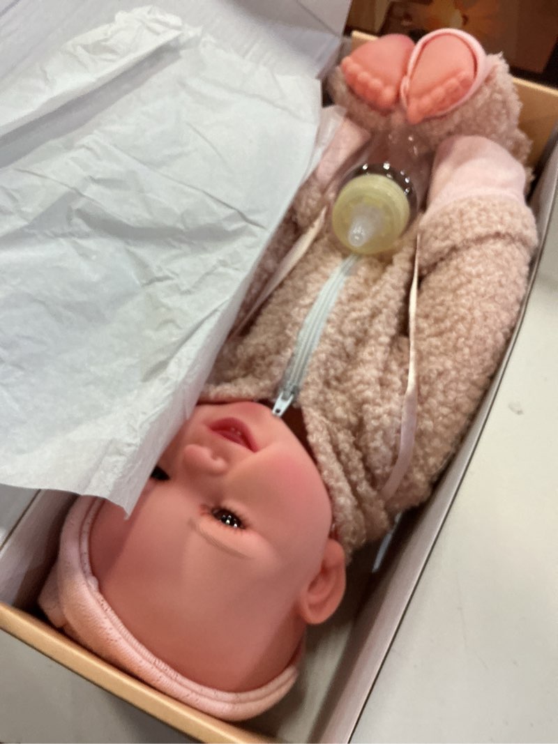 Condition photo showing New/Like New for babeside 15-inch lightweight baby doll with baby feeding set – easy to hold with cuddly soft body – realistic first doll for pretend play & toddler gift