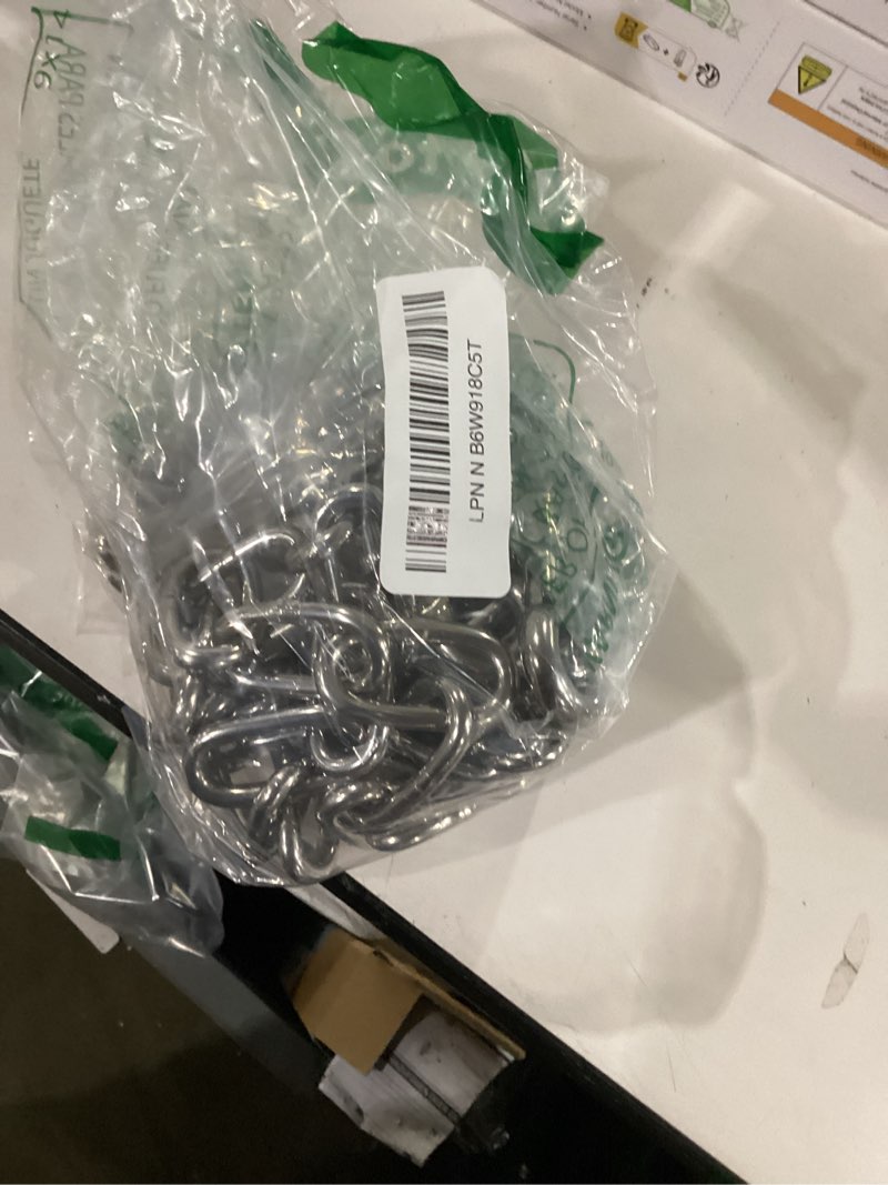 Condition photo showing As Is for 40\" (3.3 ft) Stainless Steel Hanging Chains witCarabiners 1000 LB Capacity Swing Chain Extension Hammock Chains with Hooks Hardware Chain for Hanging Chair, Porch Swing, Egg Chair, Heavy Bag