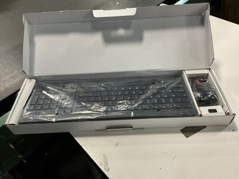 Condition photo showing As Is for Lenovo 510 Wireless Keyboard & Mouse Combo, 2.4 GHz Nano USB Receiver, Full Size, Island Key Design, Left or Right Hand, 1200 DPI Optical Mouse, GX30N81775, Black