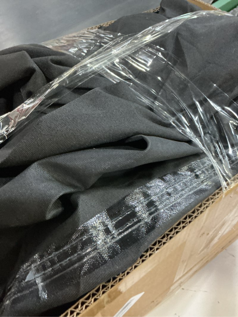 Condition photo showing As Is for 1200d waterproof boat cover - fits 17' to 19' ft bass, v-hull, tri-hull, fish & ski, runabout bowrider boats - heavy duty canvas black black model c: fits 17'-19' l x 96" beam width