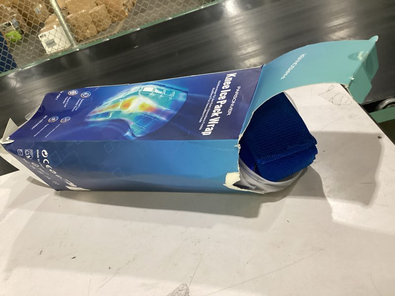 Condition photo showing Good Condition for knee ice pack wrap, 120 minutes ultra-long-lasting reusable ice pack without condensation for knee pain relief, cold therapy for injuries, knee replacement surgery, swelling, acl, meniscus tear, blue