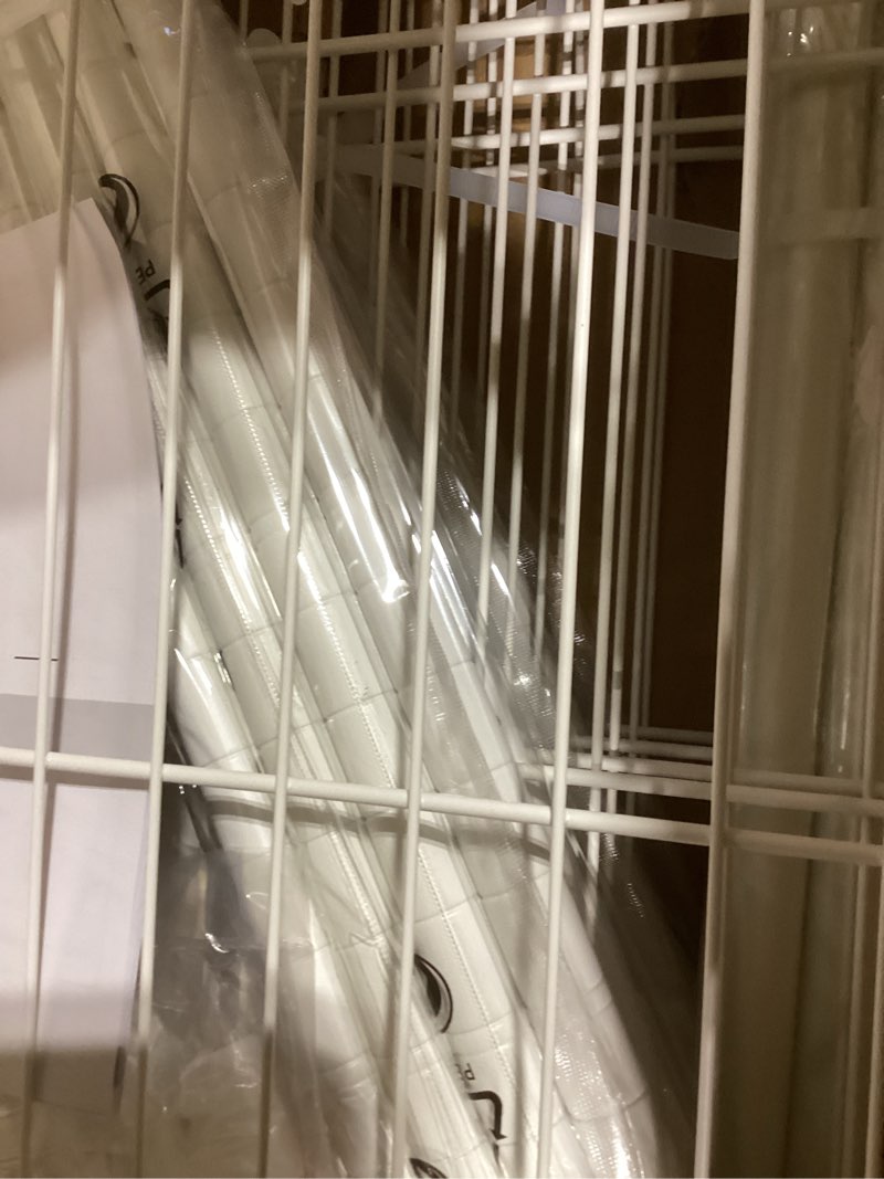 Condition photo showing New/Like New for Ulif M2 Wall Mounted Closet System, Clothes Rack Mounted onto the Wall with 4 Expandable Hanger Rods and 5 Metal Shelves, Clothing Organizer Storage in (70.8-102.3)" L x 14.5" D x 71.2" H, White White M2