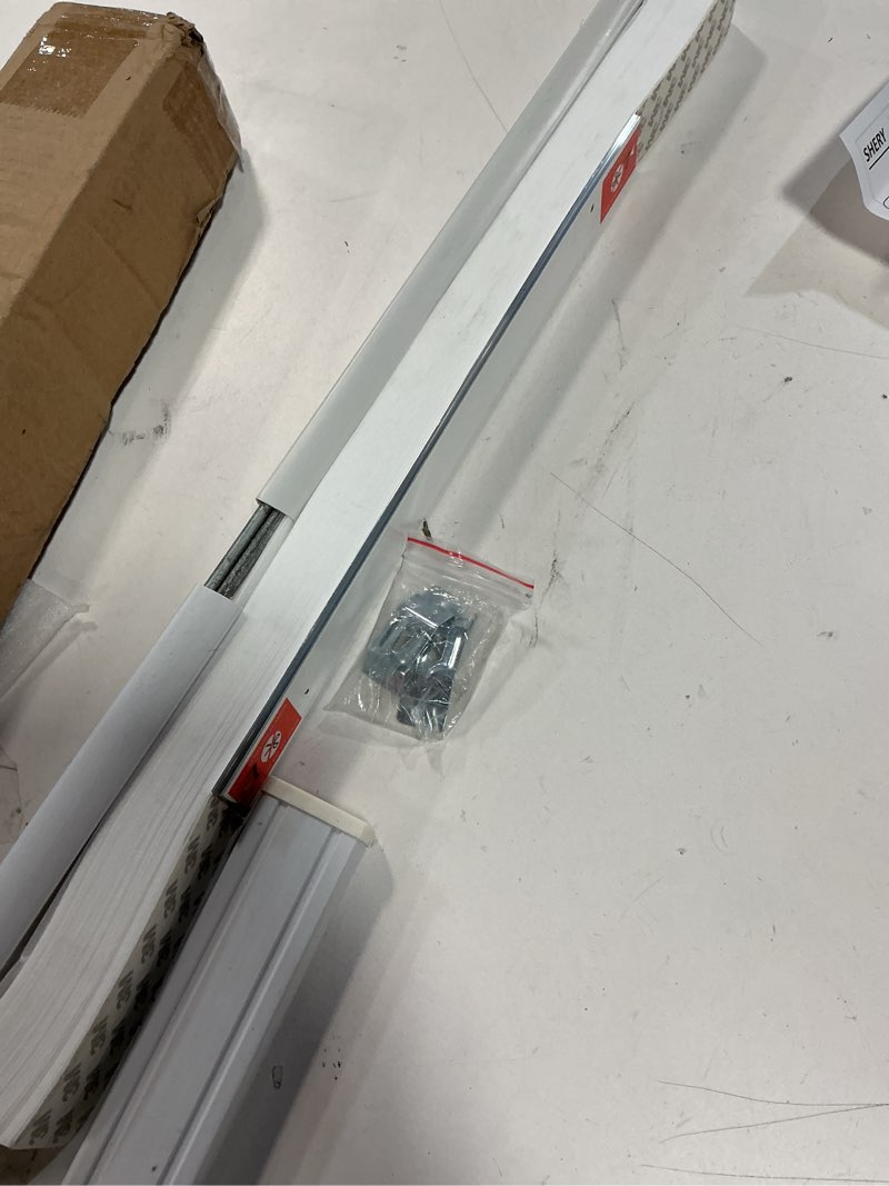 Condition photo showing As Is for Blackout Cordless Cellular Shades, Honeycomb Blinds for Indoor Windows, for Window Size 28" W × 48" H White Blackout White 28" W × 48" H