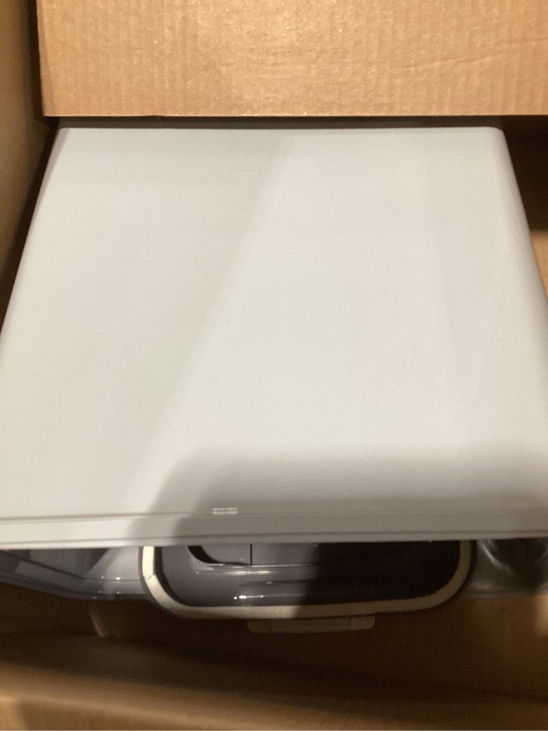 Condition photo showing As Is for IRIS USA Dog Food Storage Container with Wheels, Airtight Lid, 2-Cup Scoop, Up to 30 Pounds Pet Food Storage, Built in Scoop Storage in Lid, Versatile Pet Food Bin, Portable, BPA Free, Gray/Dark Gray 30 lbs Gray/Dark Gray