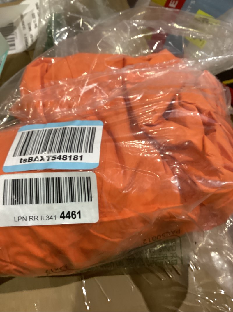 Condition photo showing As Is for LOMON Raincoat Women Waterproof Long Hooded Trench Coats Lined Windbreaker Travel Jacket S-XXL XX-Large Orange