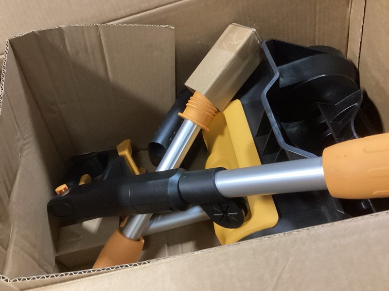 Condition photo showing As Is for Cordless Snow Shovel Compatible with DeWalt 20V MAX Battery (Tool Only), 11" Lightweight Electric Snow Blower with 20FT Max Throw & Adjustable Handle, Snow Thrower for Driveway, Deck, Patio & Steps