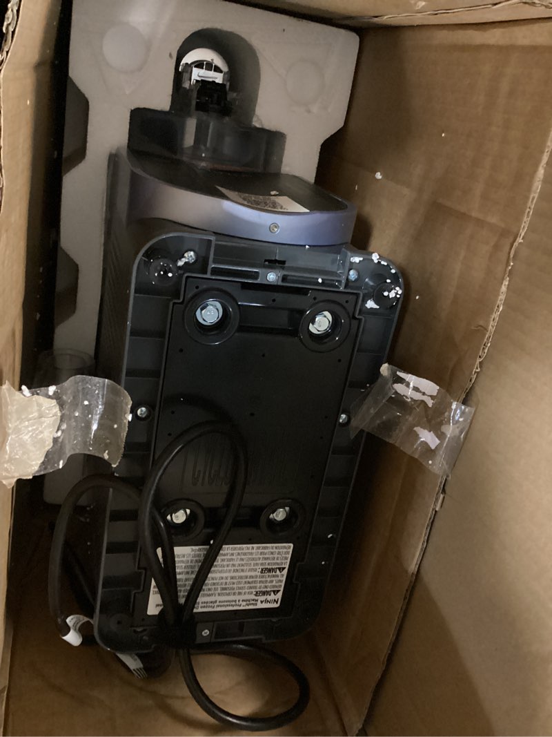 Condition photo showing As Is for ninja slushi frozen drink & slushie machine with rapidchill technology | 88 oz. easy fill vessel | 5 preset programs | make margaritas, frappés, & more | with dishwasher safe parts | black | fs301