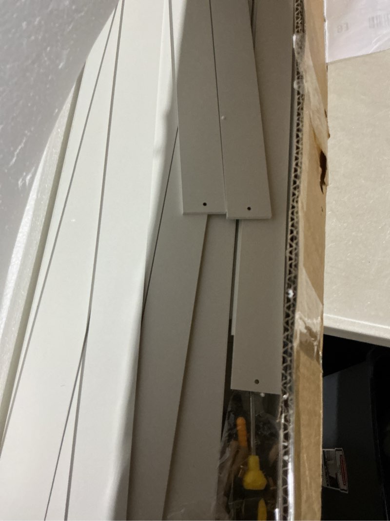 Condition photo showing As Is for radiator cover cabinet - 44"x36"x 7.5" solid wood heater enclosure shelf with top, for home decor and safe (white)