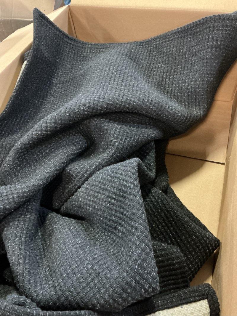 Condition photo showing As Is for Amearea Modern Area Rugs for Bedroom Living Room, 4x6 Feet Black Thickened Memory Foam Rug, Fluffy Indoor Washable Rugs Non Slip Minimalist Carpet for Kids Boys Girls Dorm Nursery Room Decor 4' x 6' (Rectangular) Black