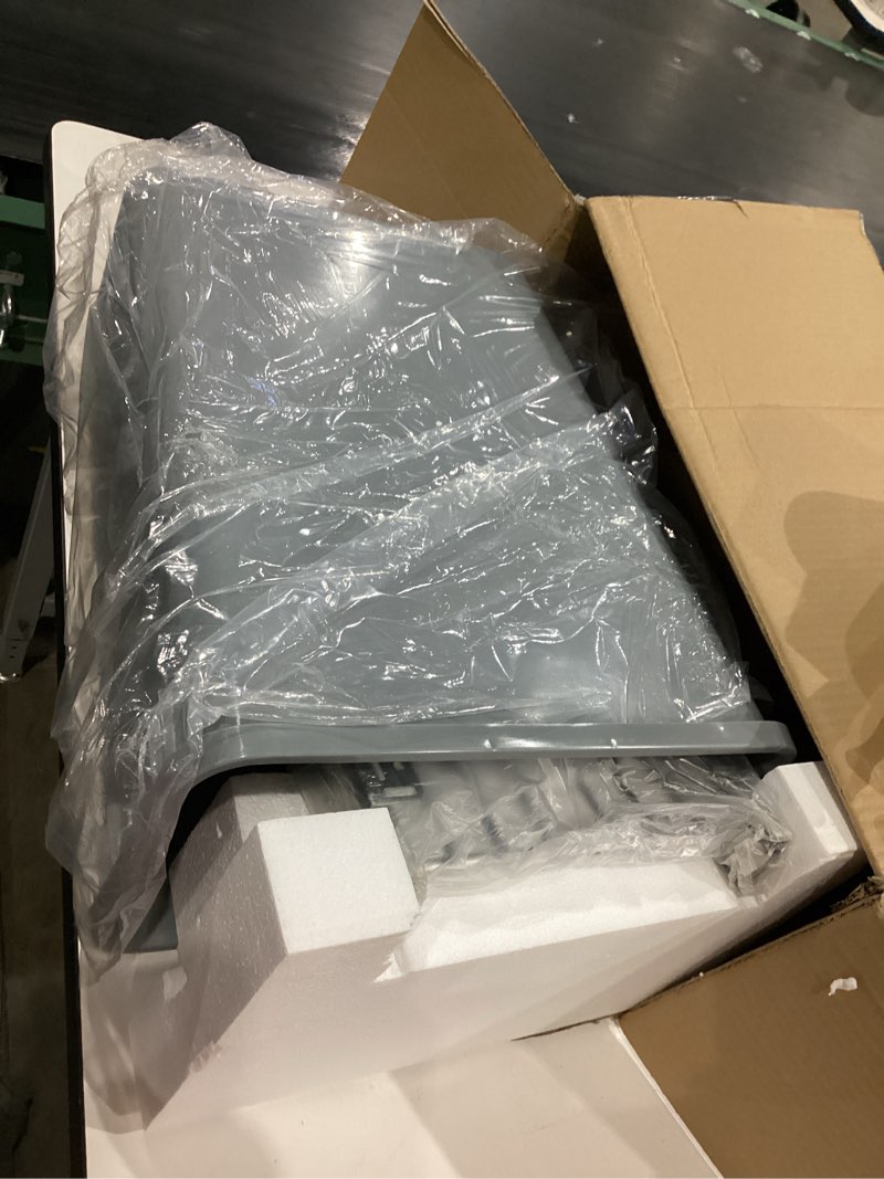 Condition photo showing As Is for single pullout trash can for under kitchen cabinets include single 35qt trash bin doesn't include door fittings, bottom-mount recycling bin single 35 qt bottom mount